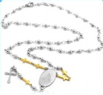 Stainless Steel Rosary Catholic Necklace