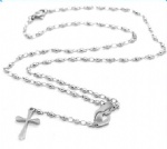 Stainless Steel Rosary Catholic Necklace