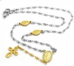 Stainless Steel Rosary Catholic Necklace