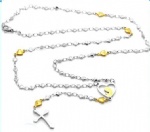 Stainless Steel Rosary Catholic Necklace