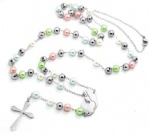 Stainless Steel Rosary Catholic Necklace