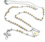 Stainless Steel Rosary Catholic Necklace