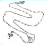 Stainless Steel Rosary Catholic Necklace