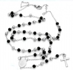 Stainless Steel Rosary Catholic Necklace