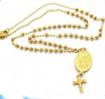 Stainless Steel Rosary Catholic Necklace