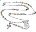 Stainless Steel Rosary Catholic Necklace