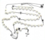 Stainless Steel Rosary Catholic Necklace