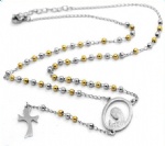 Stainless Steel Rosary Catholic Necklace