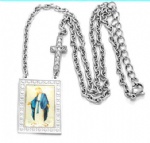 Stainless Steel Rosary Catholic Necklace