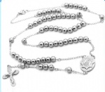 Stainless Steel Rosary Catholic Necklace