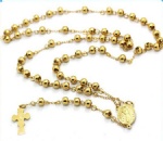 Stainless Steel Rosary Catholic Necklace