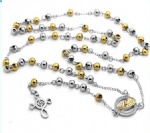 Stainless Steel Rosary Catholic Necklace