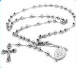 Stainless Steel Rosary Catholic Necklace