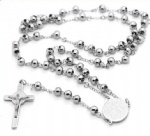 Stainless Steel Rosary Catholic Necklace