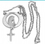 Stainless Steel Rosary Catholic Necklace