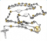 Stainless Steel Rosary Catholic Necklace