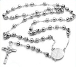 Stainless Steel Rosary Catholic Necklace