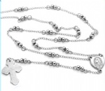 Stainless Steel Rosary Catholic Necklace