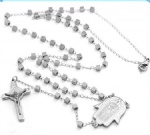 Stainless Steel Rosary Catholic Necklace