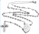 Stainless Steel Rosary Catholic Necklace