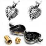Stainless Steel Urn Cremation Pendant Memorial Jewelry