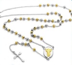 Stainless Steel Rosary Catholic Necklace