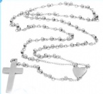 Stainless Steel Rosary Catholic Necklace