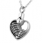 Stainless Steel Urn Cremation Pendant Memorial Jewelry