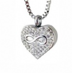 Stainless Steel Urn Cremation Pendant Memorial Jewelry