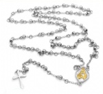 Stainless Steel Rosary Catholic Necklace