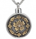 Stainless Steel Urn Cremation Pendant Memorial Jewelry