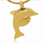 Dolphins Stainless Steel Cremation Pendant