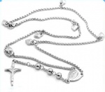 Stainless Steel Rosary Catholic Necklace