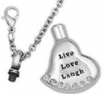 Stainless Steel Urn Cremation Pendant Memorial Jewelry
