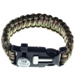 Nlyon braided camping & hiking paracord bracelet with SOS led light