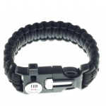 Nlyon braided camping & hiking paracord bracelet with SOS led light