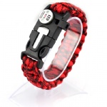 Nlyon braided camping & hiking paracord bracelet with SOS led light