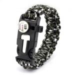 Nlyon braided camping & hiking paracord bracelet with SOS led light