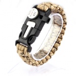 Nlyon braided camping & hiking paracord bracelet with SOS led light