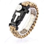 Nlyon braided camping & hiking paracord bracelet with SOS led light