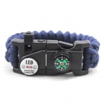 survial LED paracord bracelet with compass