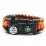 survial LED paracord bracelet with compass