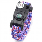 survial LED paracord bracelet with compass