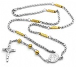 Stainless Steel Rosary Catholic Necklace