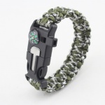 U shackle Paracord Survival Bracelet outdoor bracelet with compass