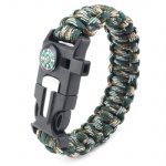 U shackle Paracord Survival Bracelet outdoor bracelet with compass