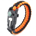 U shackle Paracord Survival Bracelet outdoor bracelet with compass