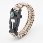 U shackle Paracord Survival Bracelet outdoor bracelet with compass