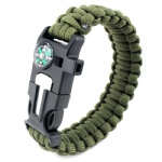 U shackle Paracord Survival Bracelet outdoor bracelet with compass