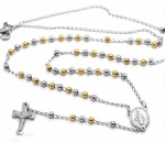 Stainless Steel Rosary Catholic Necklace